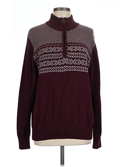 Pre-owned Weatherproof Pullover Sweater In Burgundy