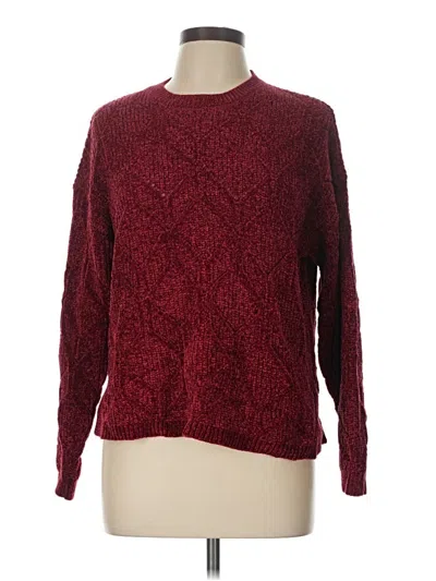 Pre-owned Weatherproof Pullover Sweater In Burgundy