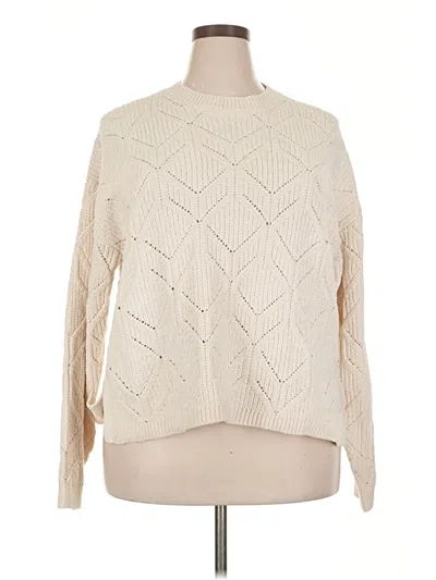 Pre-owned Weatherproof Pullover Sweater In White