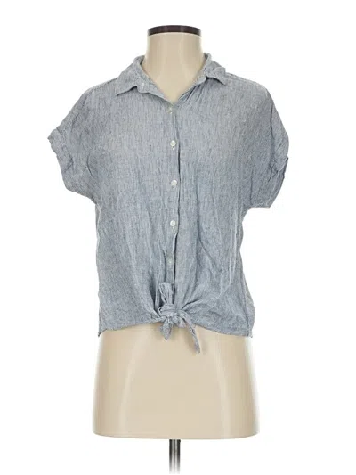 Pre-owned Weatherproof Short Sleeve Blouse In Blue