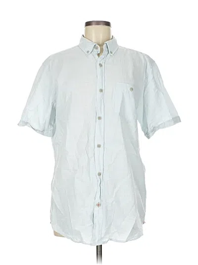 Pre-owned Weatherproof Short Sleeve Button Down Shirt In Blue