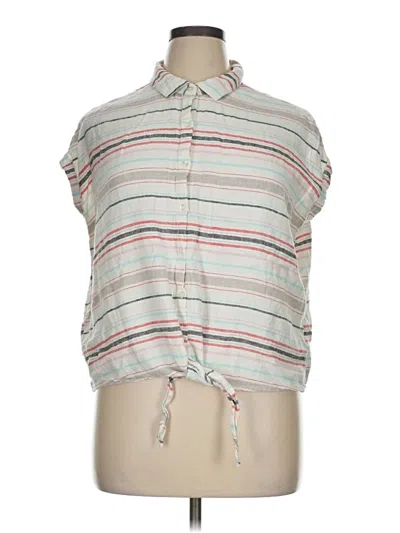 Pre-owned Weatherproof Sleeveless Button Down Shirt In Gray