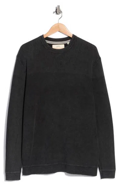 Weatherproof ® Stonewashed Crewneck Sweater In Jet Black