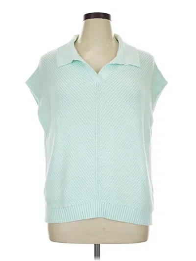 Pre-owned Weatherproof Sweater Vest In Teal