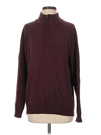 Pre-owned Weatherproof Turtleneck Sweater In Burgundy