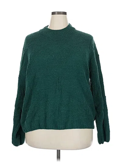 Pre-owned Weatherproof Turtleneck Sweater In Green