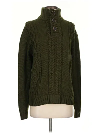Pre-owned Weatherproof Turtleneck Sweater In Green