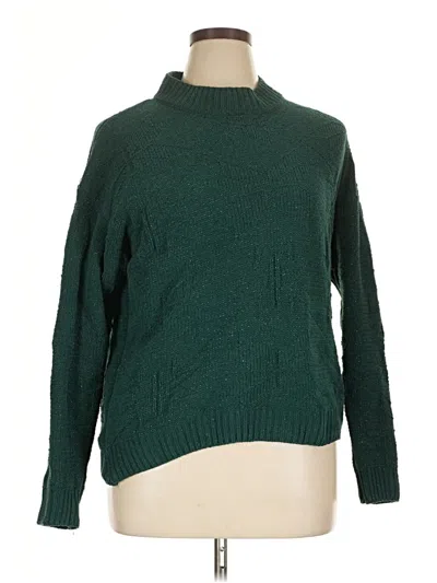 Pre-owned Weatherproof Turtleneck Sweater In Green