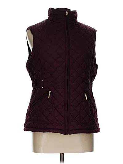 Pre-owned Weatherproof Vest In Burgundy