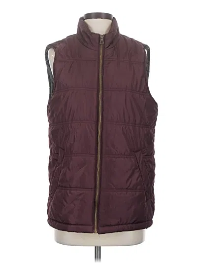 Pre-owned Weatherproof Vest In Burgundy