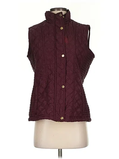 Pre-owned Weatherproof Vest In Burgundy