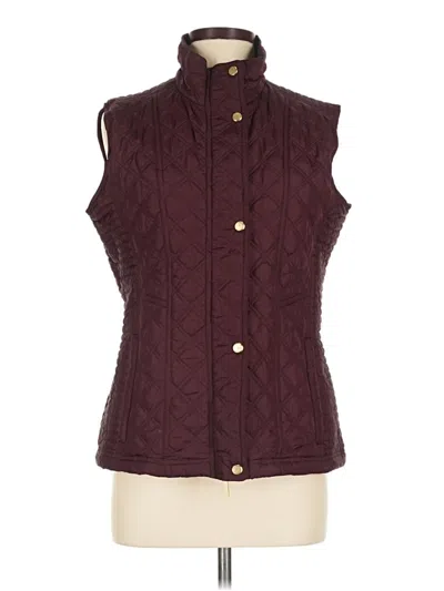 Pre-owned Weatherproof Vest In Burgundy