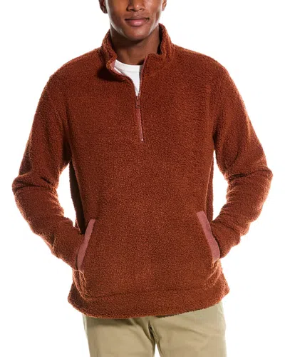 Weatherproof Vintage 1/4-zip Teddy Sherpa Pullover In Brown