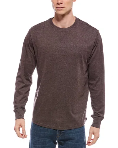 Weatherproof Vintage Brushed Jersey Crewneck Shirt In Brown