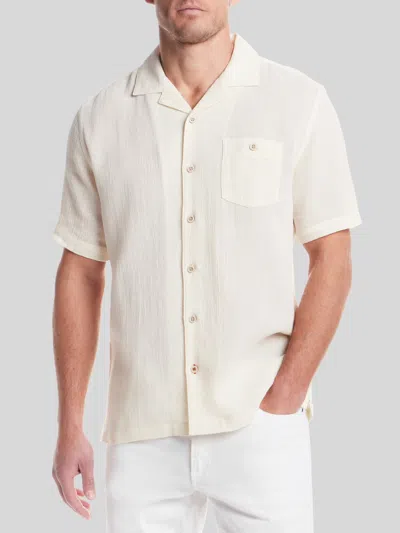Weatherproof Vintage Classic Fit Short Sleeve Camp Shirt In White