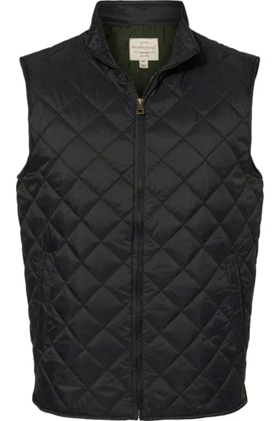 Weatherproof Vintage Diamond Quilted Vest In Black