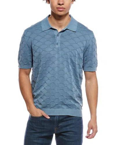 Weatherproof Vintage Diamond Sweater Polo Sweater In Blue