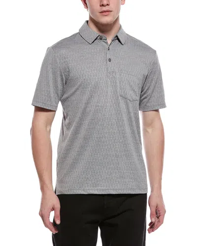Weatherproof Vintage Diamond Textured Polo Shirt In Gray