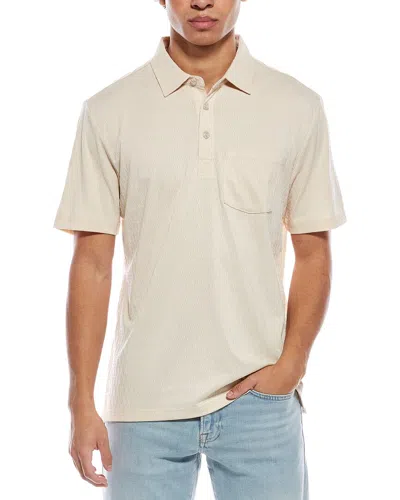 Weatherproof Vintage Diamond Textured Polo Shirt In Neutral