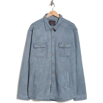 Weatherproof Vintage Faux Suede Shirt Jacket In Blue
