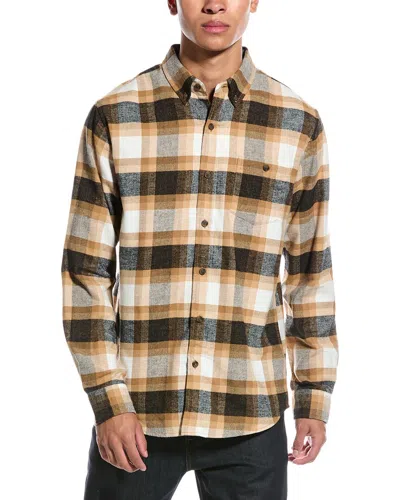 Weatherproof Vintage Men's Regular-fit Plaid Button-down Flannel Shirt In Brown