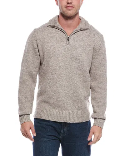 Weatherproof Vintage Fuzzy 1/4-zip Mock Neck Sweater In Neutral