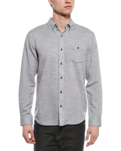 Weatherproof Vintage Horizontal Slub Pebble Dobby Shirt In Gray