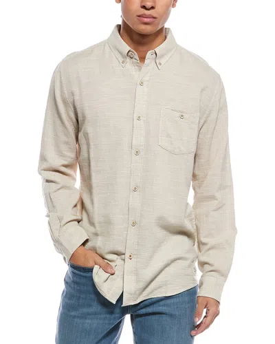 Weatherproof Vintage Horizontal Slub Pebble Dobby Shirt In Neutral