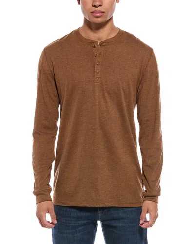 Weatherproof Vintage Jersey Henley In Brown