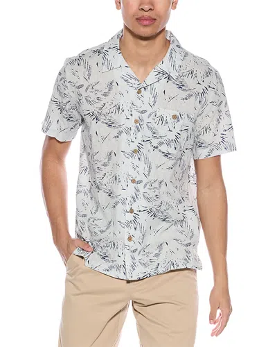 Weatherproof Vintage Linen-blend Shirt In Blue