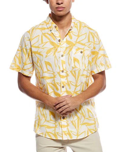 Weatherproof Vintage Linen-blend Shirt In Yellow