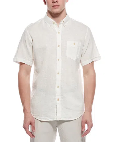 Weatherproof Vintage Linen-blend Dobby Solid Shirt In White