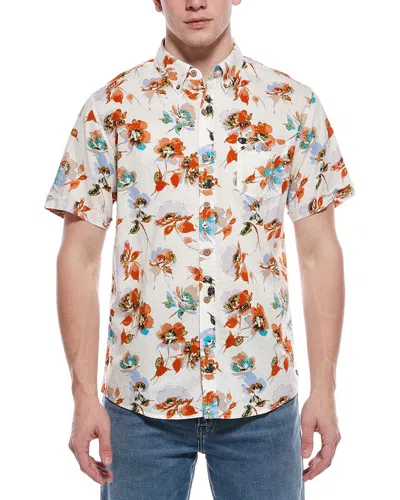 Weatherproof Vintage Linen-blend Shirt In Orange