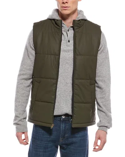 Weatherproof Vintage Matte Puffer Vest In Green