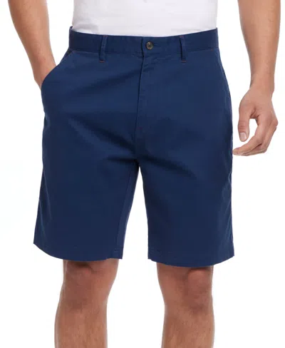 Weatherproof Vintage Men's 9" Cotton Twill Stretch Shorts In Navy