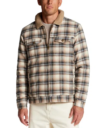 Weatherproof Vintage Regular Fit Berber-lined Flannel Trucker Jacket In Multi
