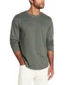 Weatherproof Vintage Men's Brushed Long Sleeve Crewneck T-shirt In Green