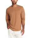 Weatherproof Vintage Men's Brushed Long Sleeve Crewneck T-shirt In Brown