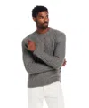 Weatherproof Vintage Men's Cable Knit Crew Neck Sweater In Gray