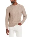 Weatherproof Vintage Men's Cable Knit Crew Neck Sweater In Neutral