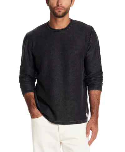 Weatherproof Vintage Men's Cotton Roll-neck Stonewash Sweater In Black