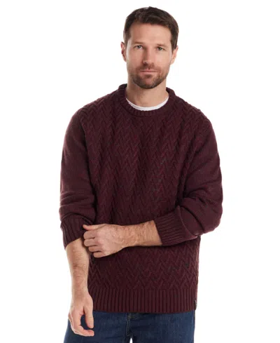 Weatherproof Vintage Men's Crewneck Sweater In Burgundy