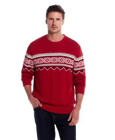 Weatherproof Vintage Men's Crewneck Sweater In Red