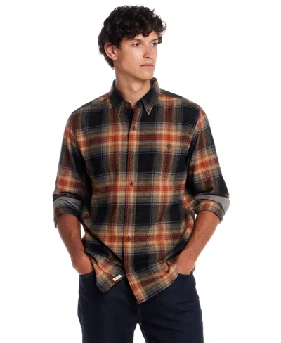 Weatherproof Vintage Men's Flannel Shirt In Brown