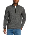 Weatherproof Vintage Men's Fleece Quarter Zip Sweater With Sherpa In Meteorite