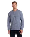 Weatherproof Vintage Men's Henley Neck Shirt In Blue