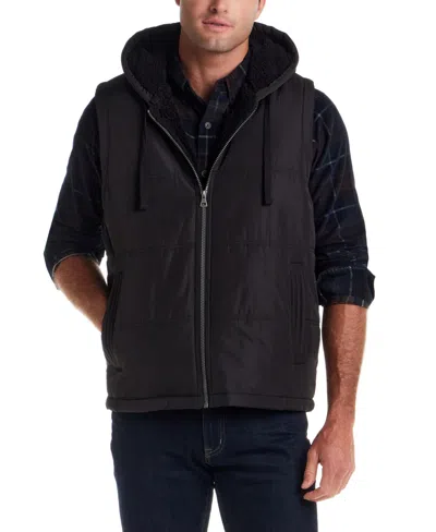 Weatherproof Vintage Men's Hooded Puffer Jacket In Black