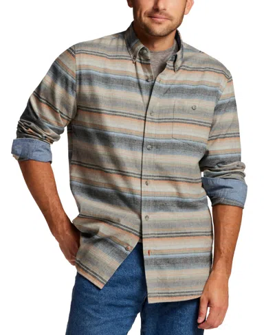 Weatherproof Vintage Horizontal Stripe Brushed Flannel Shirt In Multi