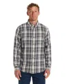 Weatherproof Vintage Men's Long Sleeve Button-down Burnout Plaid Flannel Shirt In Multi