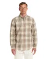 Weatherproof Vintage Men's Long Sleeve Button-down Burnout Plaid Flannel Shirt In Multi